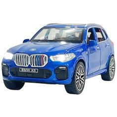 Металлическая машинка модель BMW X5 масштаб 1:32 16,5 см / Металлическая коллекционная игрушка БМВ Х5 с инерционным механизмом 18085 Haowan