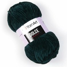 Пряжа YARNART Dolce (YarnArt), тем. зеленый - 774, 100% микрополиэстер, 5 мотков, 100 г, 120 м.