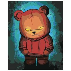 Картина по номерам на холсте на подрамнике ЖПН "Гризли", Раскраска 40x50 см, Фэнтези Животные