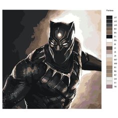 Картина по номерам "Чёрная пантера", 70x70 см Brushes Paints