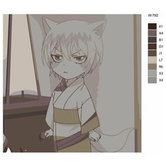 Картина по номерам W-792 "Аниме очень приятно, Бог. Томоэ" 40х40 Brushes Paints