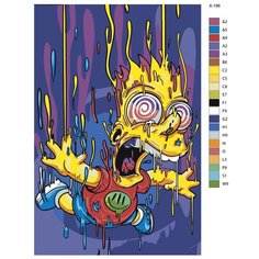Картина по номерам X-196 "Симпсоны. Барт Симпсон" 40х60 Brushes Paints