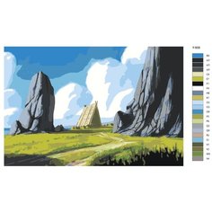Картина по номерам Y-858 "Хижина в скалах" 60x90 Brushes Paints
