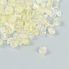 Бисер стекло 6/0 "Кубик. Полупрозрачный. Жёлтый" 10 гр Сима ленд