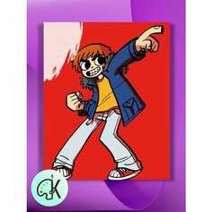 Картина по номерам на холсте Скотт Пилигрим против всех - Скотт Пилигрим, 40 х 50 см КУЛЬТУРА ЦВЕТА