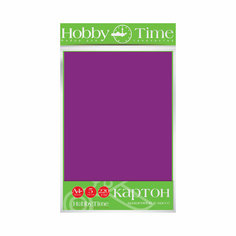 Набор цветного картона HOBBY TIME, А4 (222 х 352 мм), 5 листов, крашенный в массе, фиолетовый, Арт : 2-063/12 Альт
