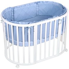 Бортик для детской кровати " CLASSIC ", PATRINO, 6 штук, сатин LUХ, хлопок 100 %