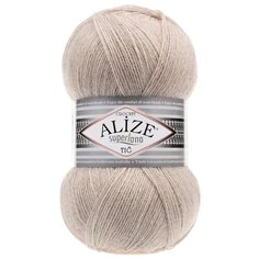 Пряжа Alize Superlana tig, 25 % шерсть, 75 % акрил, 100 г, 570 м, 1 шт., 152 бежевый меланж