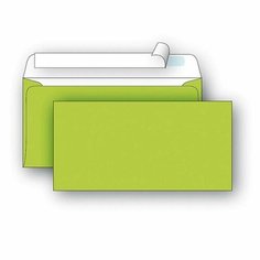 Конверт Зеленый E65 стрип 110х220 90г 50шт/уп./1886 Packpost