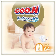 Подгузники Goo.N Soft 3/M (7-12 кг) 64 шт. Goon