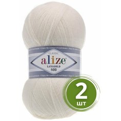 Пряжа Alize Lanagold 800 (Ланаголд 800) - 2 мотка Цвет: 450 жемчужный (Ланаголд 800) 49% шерсть, 51% акрил 100г 730м