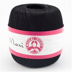 Пряжа для вязания Maxi (Макси) Madame Tricote, Турция, Состав: 100% хлопок, 100 гр./565м./3 шт./9999 черный