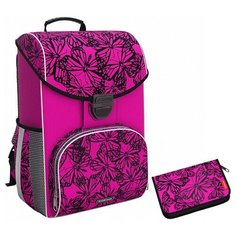 Школьный ранец ErichKrause - ErgoLine 15L - Velvet Butterflies - в комплекте с пеналом
