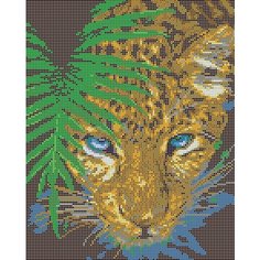 Алмазная мозаика картина Взгляд ягуара 35*43,5см Diamant