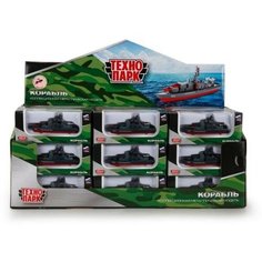 Корабль Технопарк металлический, 7 см, в коробке (16-02SB/BO-M)