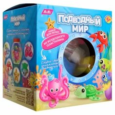 Игровой набор пластилина Kiki Подводный мир, 15 цветов, с аквариумом (PN002)