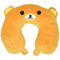 Мягкая игрушка Подушка для путешествия , Медведь, оранжевый 33 см Original Toys