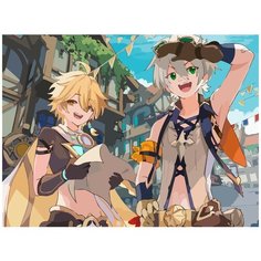 Картина по номерам на холсте Игра Genshin Impact Монштадт Беннет - 7478 Г 30x40