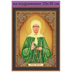 Алмазная мозаика на подрамнике икона Матроны 30х20см No Brand