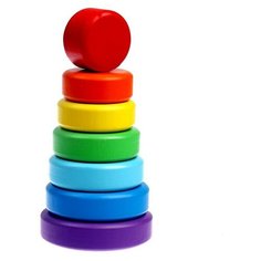 Пирамидка деревянная маленькая «Круг» Нет бренда