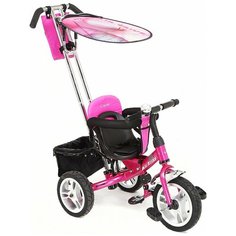 Детский трехколесный велосипед с крышей (Розовый) Elite Life