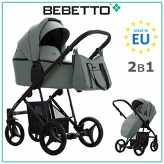 Универсальная коляска Bebetto Flavio Pro 2 в 1, мятный, цвет шасси: черный