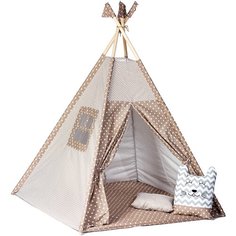 Детский Вигвам с ковриком, окошком, подушкой и системой антискладывания "Зигзаг" Baby Lin