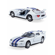 Металлическая машинка Kinsmart 1:36 «Dodge Viper GTS-R» инерционная, белая KT5039D-1