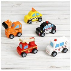 Игрушка дерево «Автомобили» микс Noname