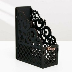 Подставка для бумаг Винтаж А5, 9,5x18x24,5 см, МДФ Нет бренда