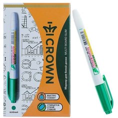 Маркер для доски 2.0 мм, Crown Multi Board Slim WB-505, зелёный