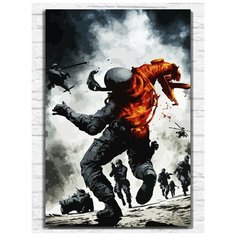 Картина по номерам на холсте игра Battlefield Bad Company (PS, Xbox, PC, Switch) - 11095 В 60x40