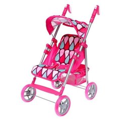 Коляска для кукол летняя, с крышей, ручка регулируется, металл Без бренда