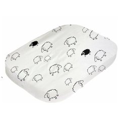 Простыня на резинке 100*70 см Барашки BabyGood, 100% хлопок, овальная простынь 2 шт