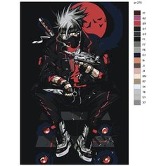 Картина по номерам, 80 x 120, IIIR-pr-270, аниме, самурай, "Живопись по номерам", набор для раскрашивания, раскраска