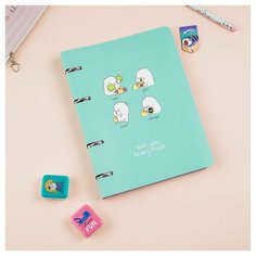 Тетрадь на кольцах Meshu "My Bear", А5, 100 листов, картон, матовая ламинация, выборочный УФ-лак (MS_50664)