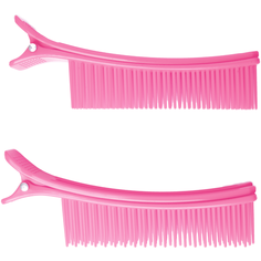 Набор зажимов с расческой (крупный) розовый Pro Blonde