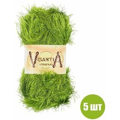 Пряжа VISANTIA "TRAFKA" 100% полиэстер 5 шт. х 100 г 150 м №0047 зеленый