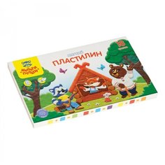 Пластилин 18 цветов Мульти-Пульти "Енот в сказке", 216г, со стеком, картон (МП_41713), 12 уп.