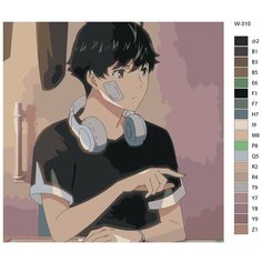 Картина по номерам W-310 "Аниме пузырь. Хибики" 40х40 Brushes Paints