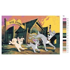 Картина по номерам Т86 "Леди и Бродяга", 60x90 см Brushes Paints