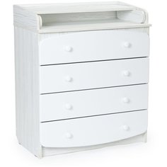 Пеленальный комод Bebizaro ROOMY, 4 ящика, White tree