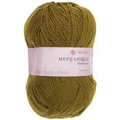 Пряжа Пехорка Мерцающая 032-Табак 96% акрил, 4% метанит 100г 430м 5 шт