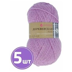 Пряжа Пехорка Деревенская (516), персидская сирень, 5 шт. по 100 г