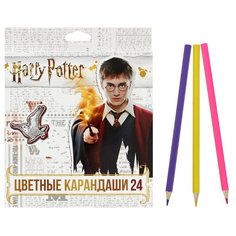 Hatber Карандаши цветные Гарри Поттер 24 цвета, 63173 разноцветный