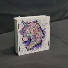 Деревянные фигурные пазлы / Мозаика из дерева / Развивающая игрушка на логику Ais Laser