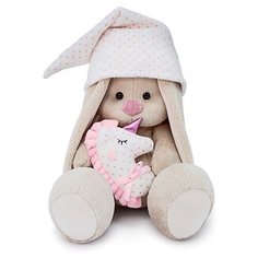 Мягкая игрушка в подарочной упаковке - Зайка Ми с подушкой единорогом розовая 23 см Basik&Co