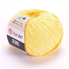 Пряжа YarnArt Jeans, 5 шт, (88 желтый) 55 % хлопок, 45 % акрил, 50 г, 160 м