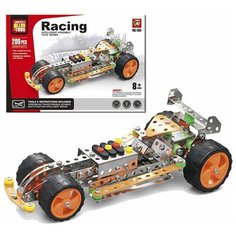 Конструктор металлический Машина гоночная, 209 деталей. Нет бренда