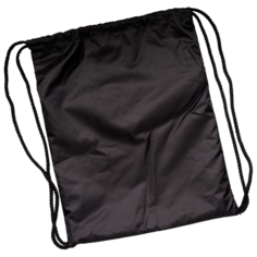 Мешок для сменной обуви в школу, сумка – рюкзак для спортивной формы и инвентаря с карманом на молнии, чёрный Полистан